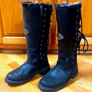 Knee high Harley Davidson boots
